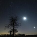 Venus se convierte en Morgenstern de la estrella de la tarde
