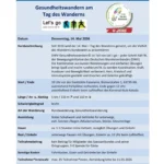 Día de Caminata Saludable en Senderismo: 14 de mayo – Día de Senderismo