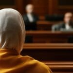 ¿Está bien el velo en el estrado del juez?