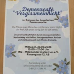 Café Demencia Café Demencia "no me olvides" 🪻en Aschaffenburg los días 23 y 26 de septiembre