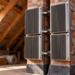 9 metros cuadrados de calor residual de la chimenea proporcionan en el modelo casi 3 kilovatios
